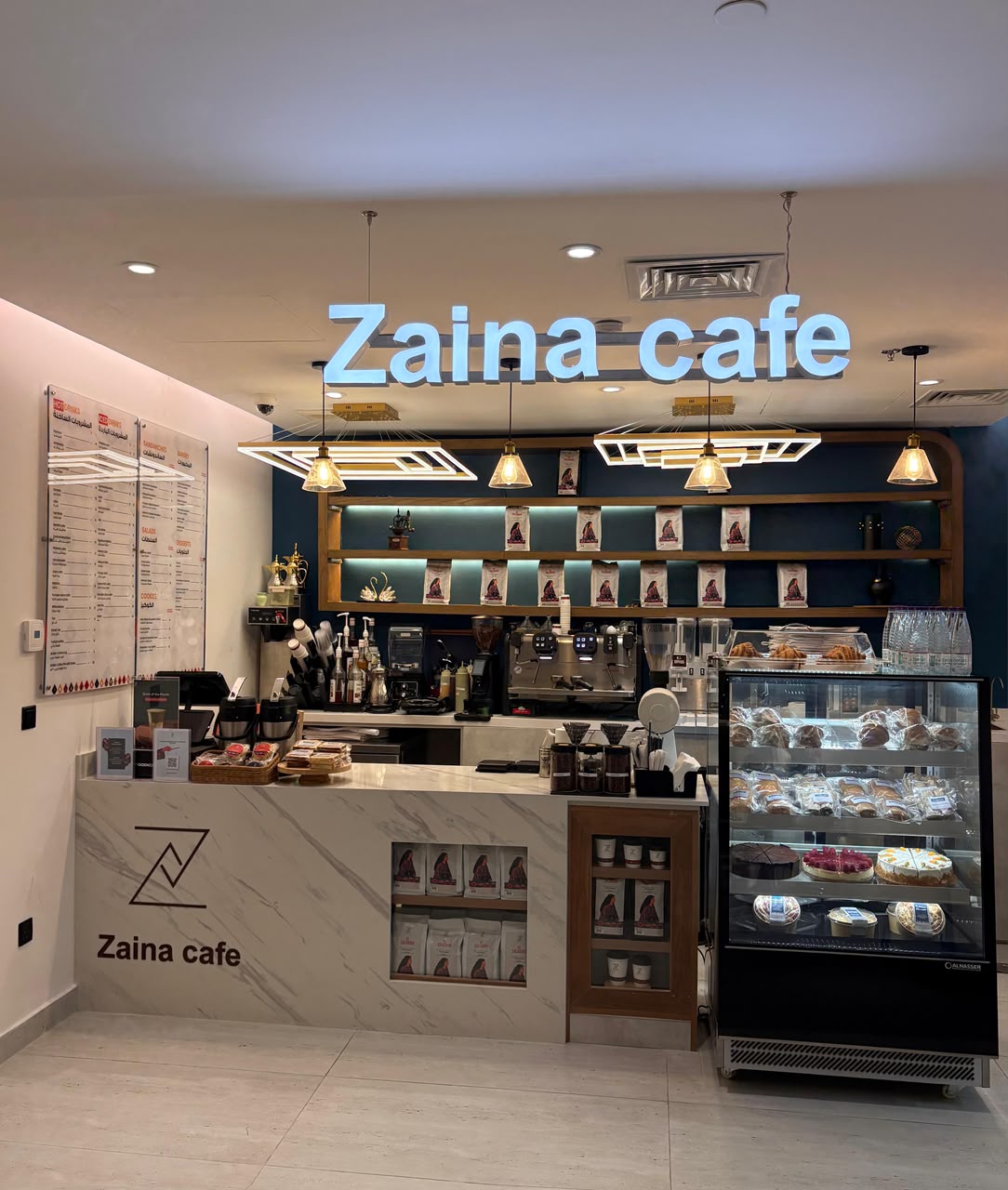 Zaina Café branch counter
