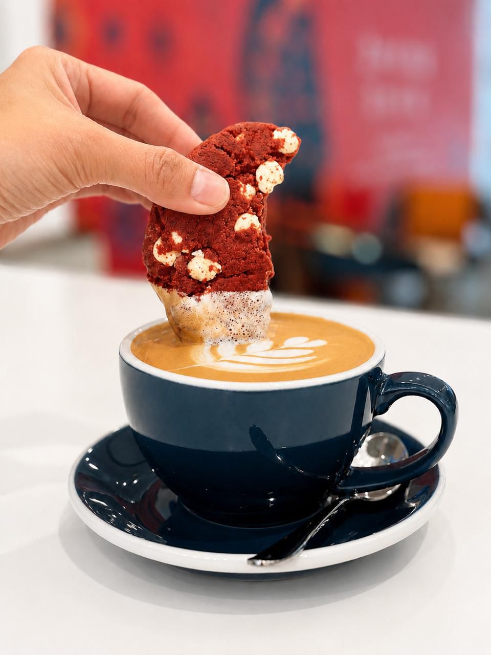 Zaina Café cookie and latte