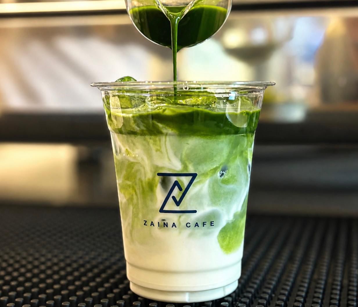 Zaina Café matcha drink